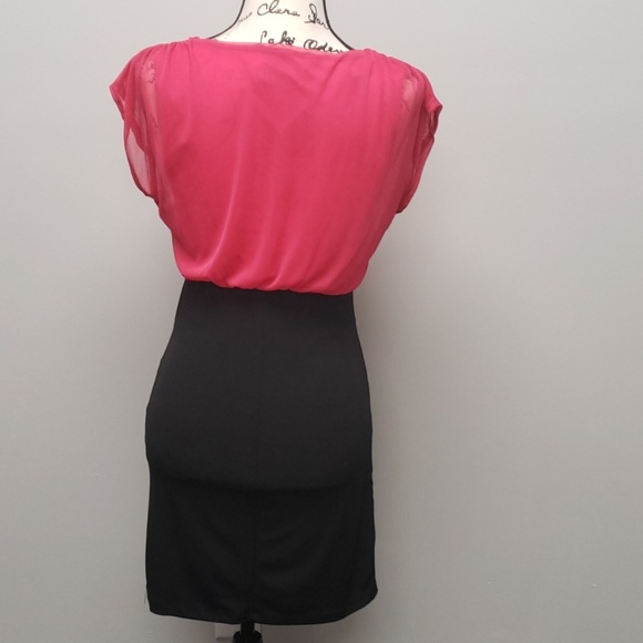 Black and Hot Pink Dress Small NWT - Picture 4 of 7